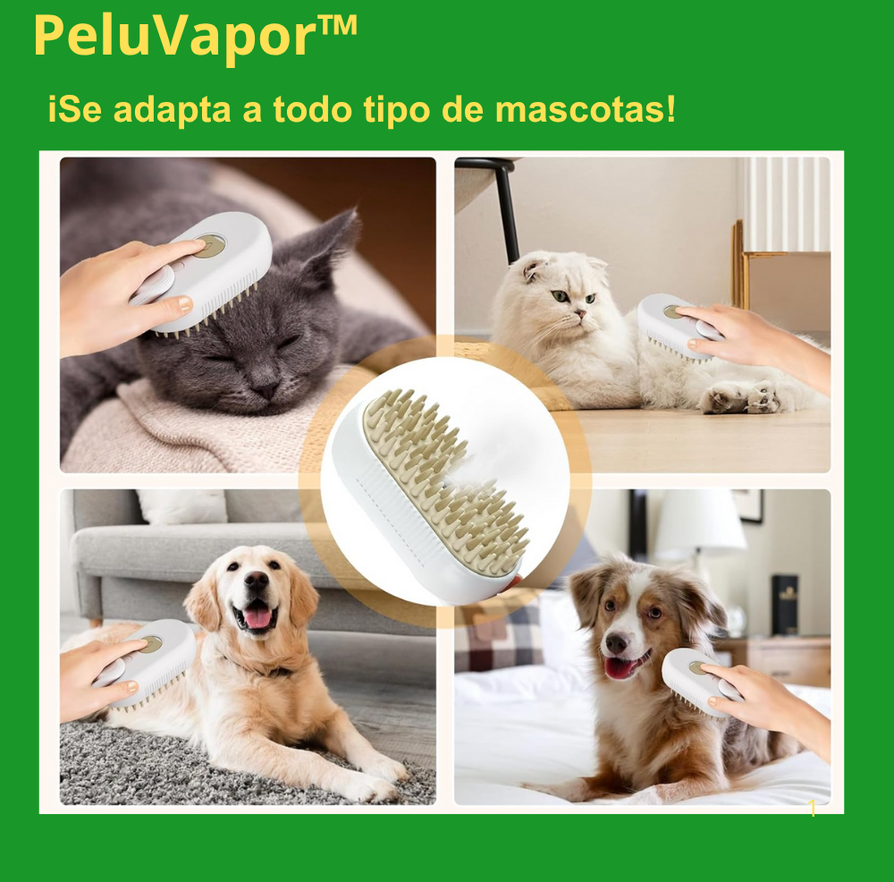 Cepillo  Peluvapor Para Mascotas