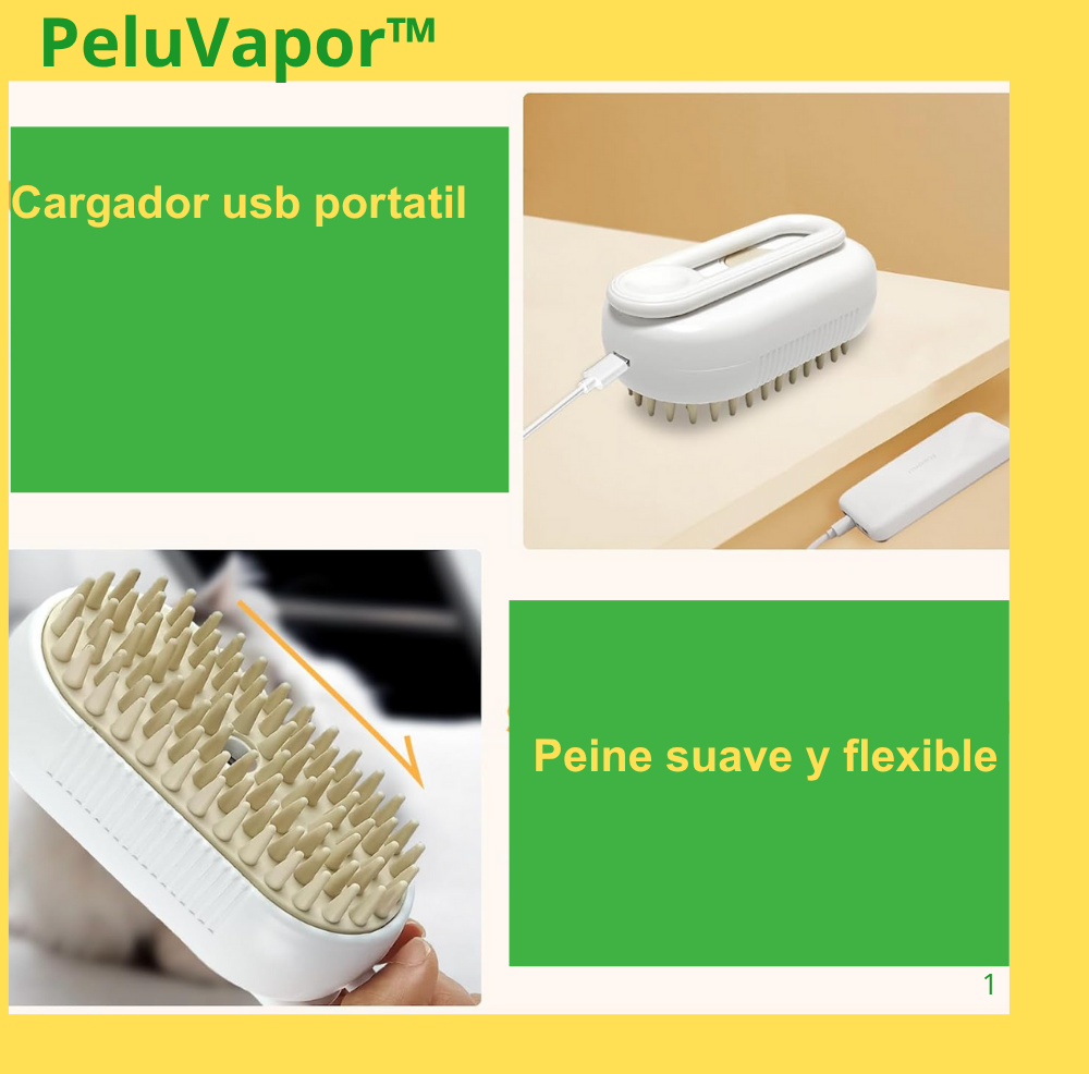 Cepillo  Peluvapor Para Mascotas