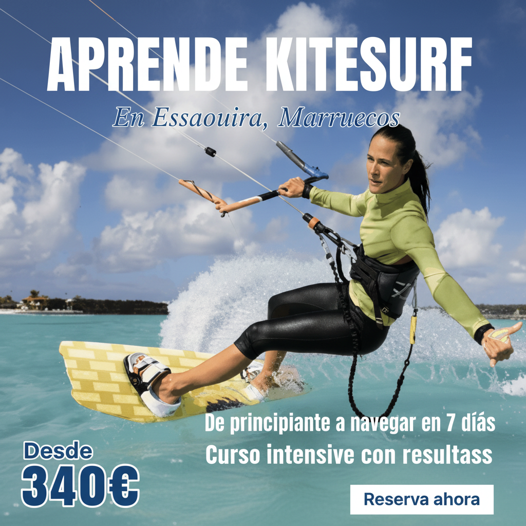Aprende Kitesurf en 7 DIAS en las mejores playas de Marruecos y España