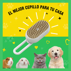 PeluVapor™ – 2 Cepillos Spa para Mascotas Blanco y Naranja