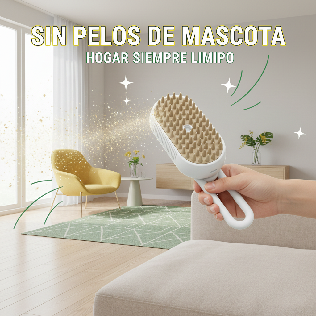 PeluVapor™ – 2 Cepillos Spa para Mascotas Blanco y Naranja