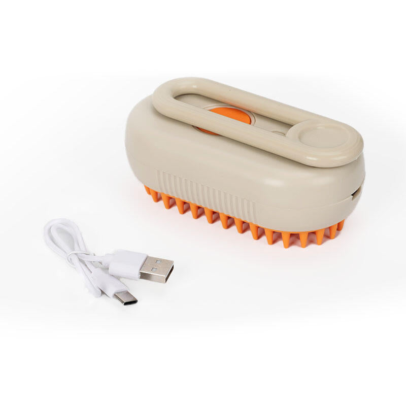 Cepillo Vapor Para Mascotas Naranja